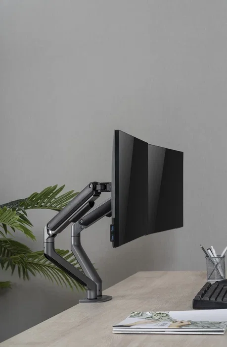 Gembird MA-DA2-05 Soporte para Monitor Doble de Escritorio hasta 32 Pulgadas Gris Gembird MA-DA2-05 Soporte para Monitor Doble de Escritorio hasta 32 Pulgadas Gris
