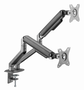 GEMBIRD MA-DA2-05 Soporte de Escritorio para Monitor Doble Gris hasta 32 pulgadas
