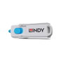 Lindy 40320 Bloqueador de puerto HDMI con 4 bloqueadores y 1 clave, Azul y Gris