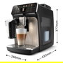 Philips EP5547/90 Cafetera Espresso Automática Serie 5500 LatteGo con Molinillo Integrado Cerámico, Espumador de Leche Incorporado, AquaClean, 15 Bar, 1.8L, Gris