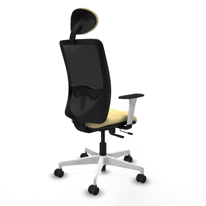 PIQUERAS Y CRESPO Silla de oficina Zulema con mecanismo Sincro/Traslack, Crema y Negro PIQUERAS Y CRESPO Silla de oficina Zulema con mecanismo Sincro/Traslack, Crema y Negro