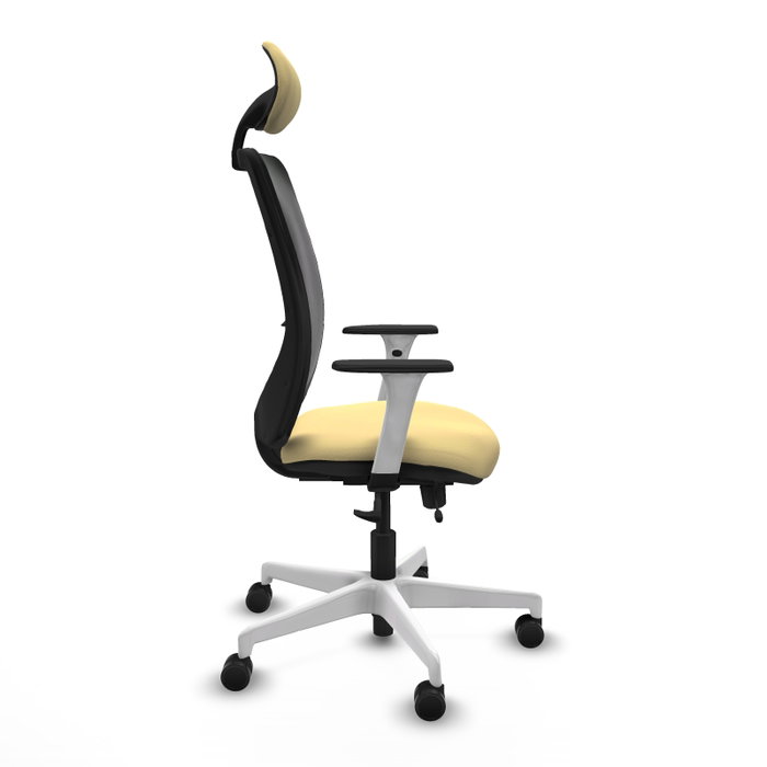 PIQUERAS Y CRESPO Silla de oficina Zulema con mecanismo Sincro/Traslack, Crema y Negro PIQUERAS Y CRESPO Silla de oficina Zulema con mecanismo Sincro/Traslack, Crema y Negro