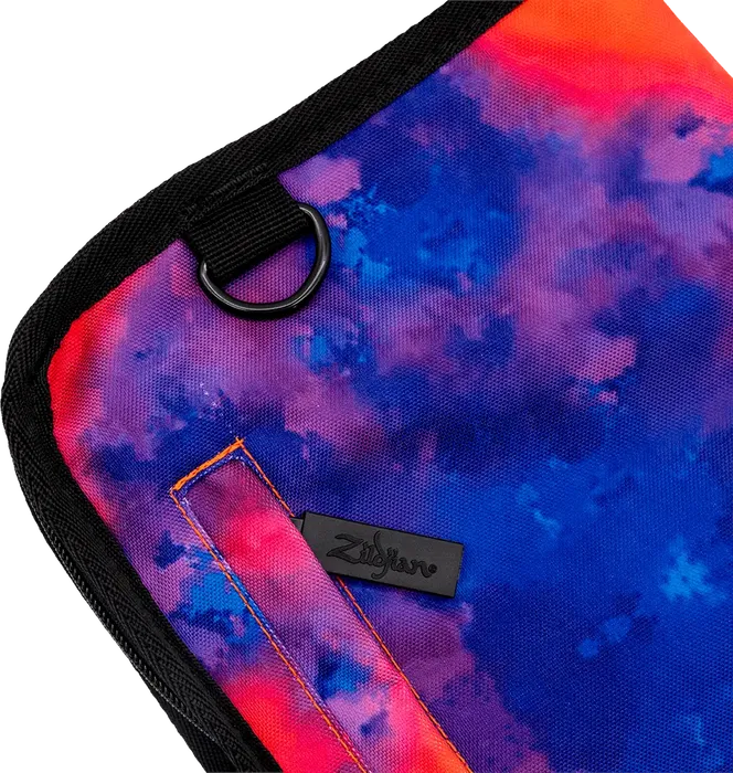 Zildjian Orange Burst Funda para Baquetas Estudiante de Nylon Acolchada con Múltiples Bolsillos