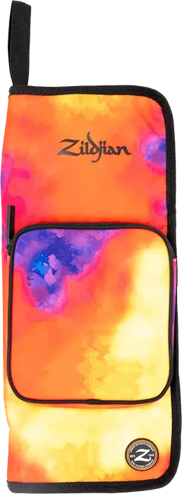 Zildjian Orange Burst Funda para Baquetas Estudiante de Nylon Acolchada con Múltiples Bolsillos