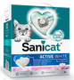 Sanicat Active White Arena Gato Flor Loto 6lt Aglomerante Sin Polvo