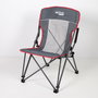 Aktive Silla plegable de camping antivuelco gris con reposabrazos removibles
