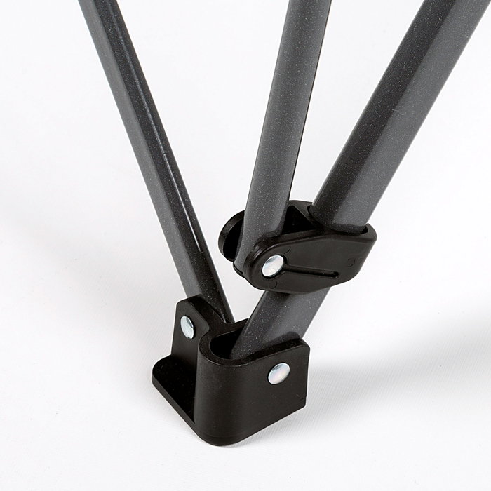 Aktive Silla plegable de camping antivuelco gris con reposabrazos removibles