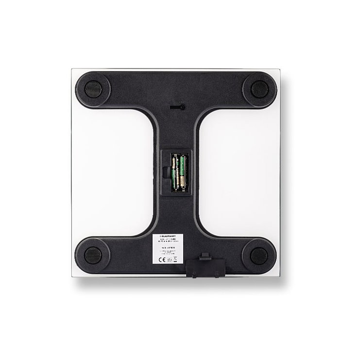 BLAUPUNKT Báscula de Baño Digital con Indicador de Temperatura y Superficie de Cristal Extraplano
