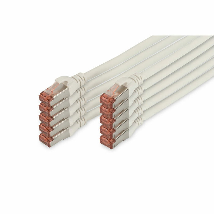 Digitus DK-1644-0025-WH-10 Cable de conexión CAT 6 S/FTP, 10 unidades, 0,25 m, Blanco Digitus DK-1644-0025-WH-10 Cable de conexión CAT 6 S/FTP, 10 unidades, 0,25 m, Blanco