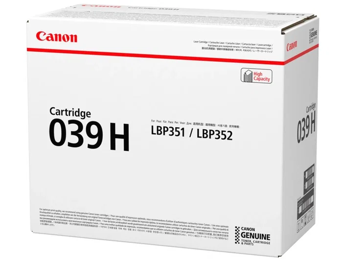 Canon Cartucho de Tóner 039H Negro XL Canon Cartucho de Tóner 039H Negro XL