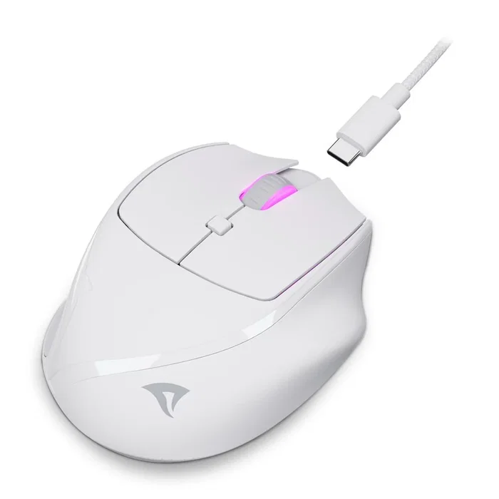 Sharkoon OfficePal M25W Ratón Inalámbrico Ergonómico Blanco