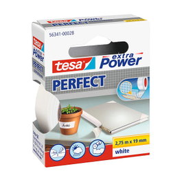 Tesa Cinta de tela Extra Power Perfect Blanca 2,75 m x 19 mm 56341