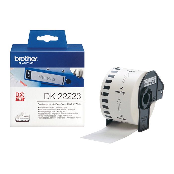 Brother DK-22223 Cinta Continua de Papel Térmico Blanco 50mm x 30,48m Brother DK-22223 Cinta Continua de Papel Térmico Blanco 50mm x 30,48m