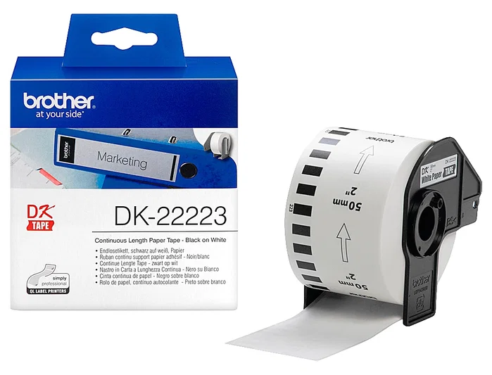 Brother DK-22223 Cinta Continua de Papel Térmico Blanco 50mm x 30,48m Brother DK-22223 Cinta Continua de Papel Térmico Blanco 50mm x 30,48m