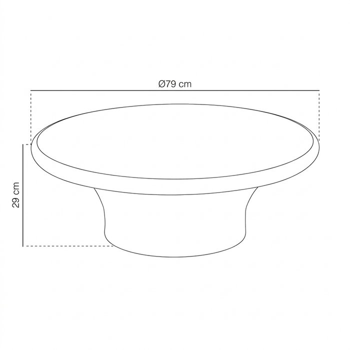 Mesa Centro Blanco Dm Salón 79 X 79 X 29 cm