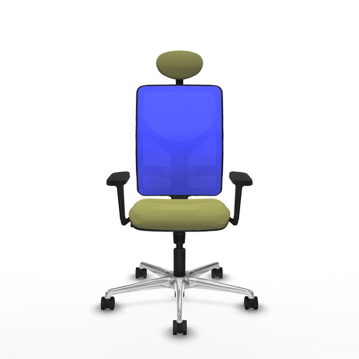 PIQUERAS Y CRESPO Silla de oficina Motilla con mecanismo Sincro, Verde oliva y Azul PIQUERAS Y CRESPO Silla de oficina Motilla con mecanismo Sincro, Verde oliva y Azul