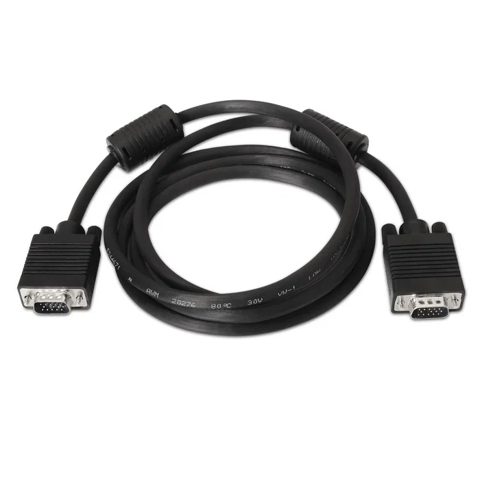 Aisens Cable SVGA con Ferrita HDB15 Macho a HDB15 Macho, 3m, Negro Aisens Cable SVGA con Ferrita HDB15 Macho a HDB15 Macho, 3m, Negro