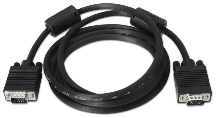 Aisens Cable SVGA con Ferrita HDB15 Macho a HDB15 Macho, 3m, Negro Aisens Cable SVGA con Ferrita HDB15 Macho a HDB15 Macho, 3m, Negro
