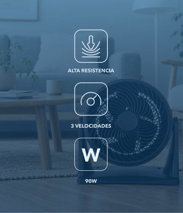 Daewoo Ventilador de Suelo DW9012 90W 25cm Negro