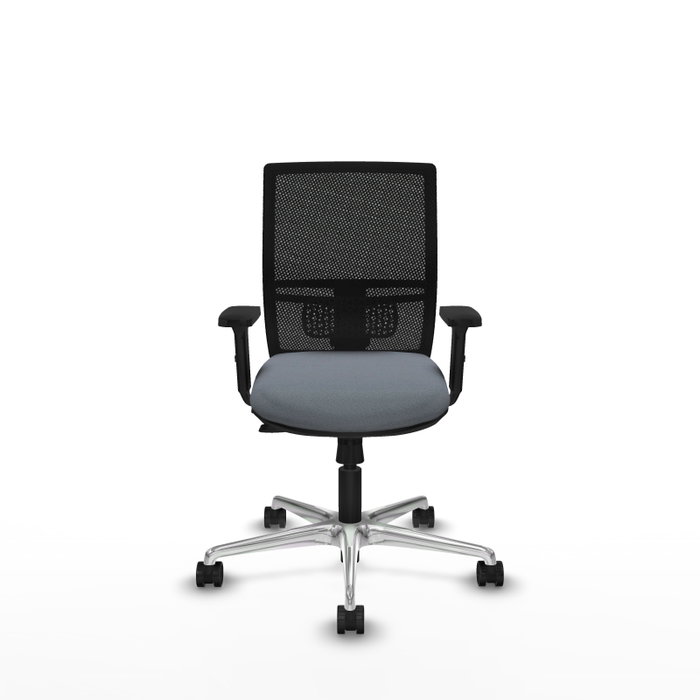 PIQUERAS Y CRESPO Silla de oficina Yunquera con mecanismo Sincro/Traslack Gris y Negro