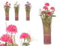IBERGARDEN Ramillete Margarita 5 Flores Surtidos Colores Blanco, Rosa, Morado 20x48x20 cm (Set de 6)
