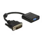 DeLOCK Adaptador de cable DVI-D a VGA negro