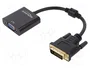 DeLOCK Adaptador de cable DVI-D a VGA negro