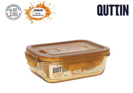 Ambare Fiambrera Rectangular Hermética 600cc 17.5 x 13 cm (6 Unidades)