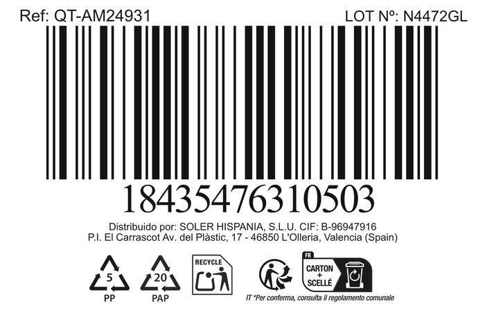 Ambare Fiambrera Rectangular Hermética 600cc 17.5 x 13 cm (6 Unidades)