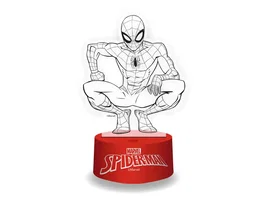 Wondee Lámpara Decorativa 3D Marvel Spiderman RGB, 16 Colores con Mando y Efectos, Luz LED para Escritorio, Gaming, Dormitorio, 13x9x17 cm