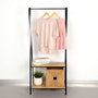 Max Home Perchero con Baldas 64x40x150 cm Acero y Melamina