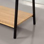 Max Home Perchero con Baldas 64x40x150 cm Acero y Melamina