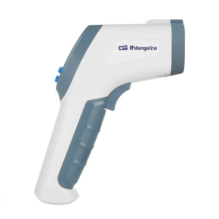 Orbegozo Tem 8000 Termómetro Infrarrojo Digital sin Contacto, 2 Modos (Corporal y Superficie), Memoria 32 Mediciones, Pantalla LCD, Alarma de Fiebre (37.5°C), Gris/Blanco