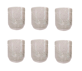 DKD Home Decor Set de 6 Vasos de Cristal Margaritas de 360ml