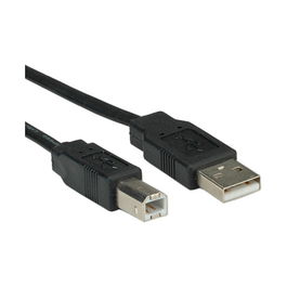 ROLINE 11.02.8867 Cable USB 2.0 A-B, Macho/Macho, Longitud 0.8 m, Negro