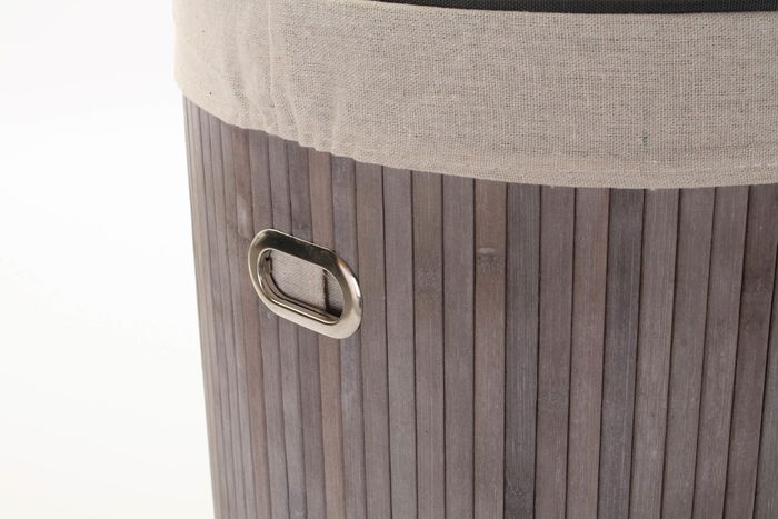 DKD Home Decor Cesta Ropa Basicos Gris Beige 38 x 60 x 38 cm Set de 3