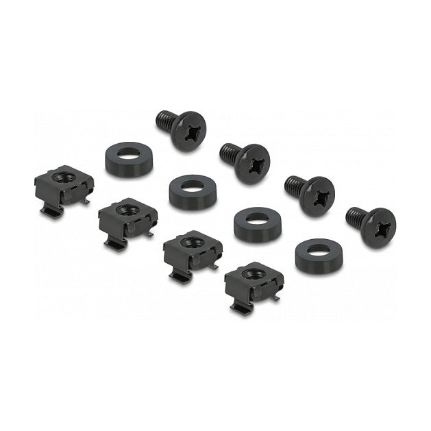 DeLOCK Panel de Conexión Keystone 10 Puertos, 10 Pulgadas (25.4 cm), Rack 1U, Panel Ciego Metálico Negro