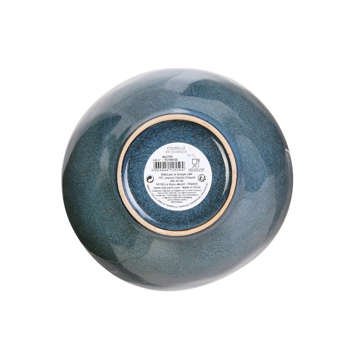 Home Deco Factory Natural Cuenco Gres Azul 14,5 cm Altura 6 cm Capacidad 350 ml Home Deco Factory Natural Cuenco Gres Azul 14,5 cm Altura 6 cm Capacidad 350 ml