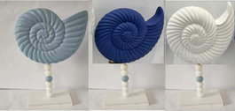 DKD Home Decor Decoración de Resina Concha Azul Celeste
