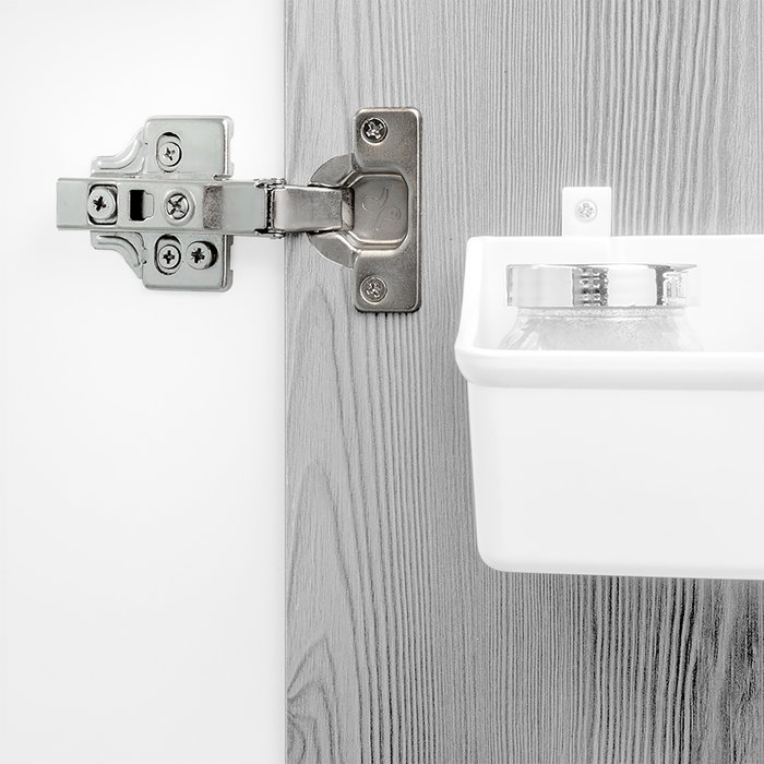 Emuca Lote de 20 bisagras supercodo X91N con suplementos para atornillar, Altura 0, Acero, Niquelado Emuca Lote de 20 bisagras supercodo X91N con suplementos para atornillar, Altura 0, Acero, Niquelado