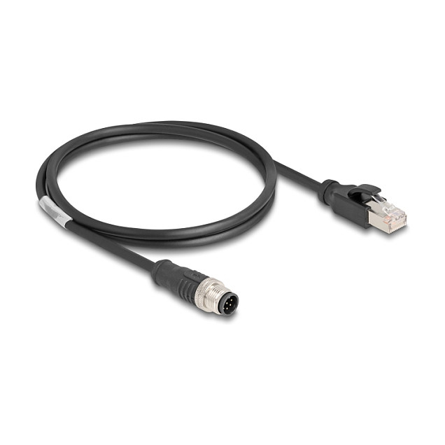 DeLOCK Cable M12 codificado A 8 pin a RJ45, 1 m, Negro DeLOCK Cable M12 codificado A 8 pin a RJ45, 1 m, Negro