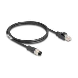 DeLOCK Cable M12 codificado A 8 pin macho a RJ45 macho PVC 1 m
