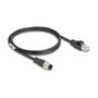 DeLOCK Cable M12 codificado A 8 pin macho a RJ45 macho PVC 1 m