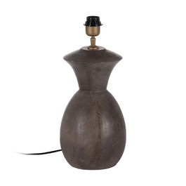 Base Lámpara Mesa Marrón Madera de Mango 19 X 19 X 34 cm