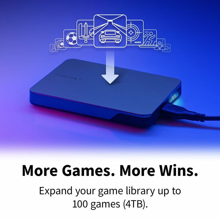 Disco Duro Externo Toshiba HDTX220EK3AA Negro 2 TB HDD Concha HDD