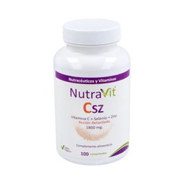NUTRAVIT CSZ Vitamina C Selenio Zinc 100 Comp. Contribuye al Sistema Inmunitario y Protege del Daño Oxidativo