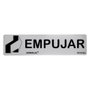 Normaluz Cartel Informativo Empujar Inox Adhesivo 0.8 mm 5 x 20 cm