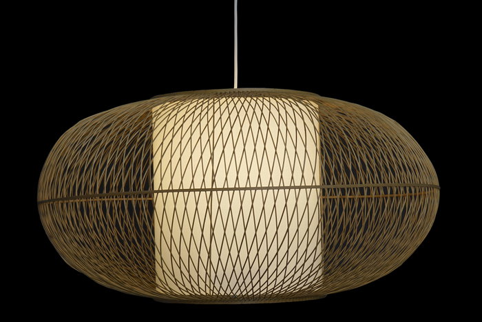 DKD Home Decor Lámpara Techo Balines Bambú Blanco 83 x 83 x 40 cm DKD Home Decor Lámpara Techo Balines Bambú Blanco 83 x 83 x 40 cm