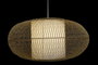 DKD Home Decor Lámpara Techo Balines Bambú Blanco 83 x 83 x 40 cm