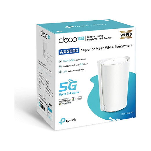 TP-Link Deco X50-5G, Repetidor Wi-Fi Mesh de Doble Banda para Cobertura Total y Conexión a Internet 5G